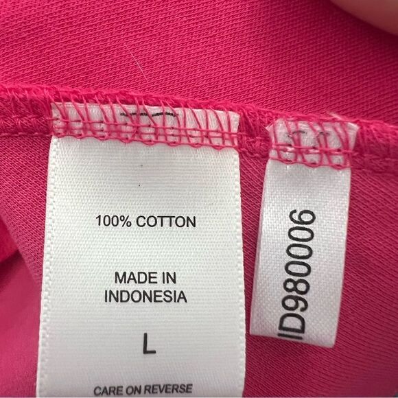 New York & Company Hot Pink Short Sleeve Preppy Fit & Flare Dress Size Large - Picture 8 of 9